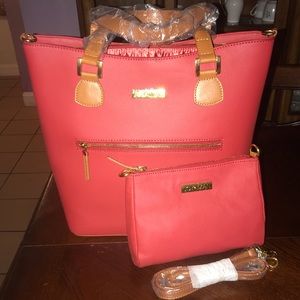 Joy Iman Tote and Crossbody Set Brand New